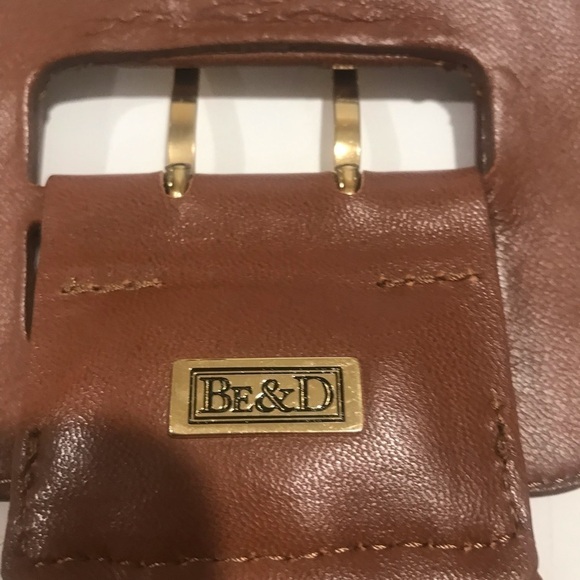 BE&D Braded brown leather belt Sz L 3” W - Picture 4 of 5